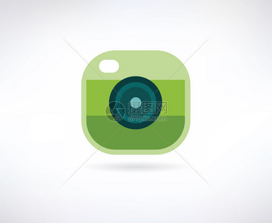 照片应用程序矢量图标类似于Instagram相机镜头和镜头符号图片