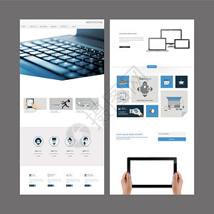 一页网站模板和标题设计图片