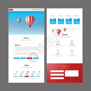 一页网站模板和标题设计图片