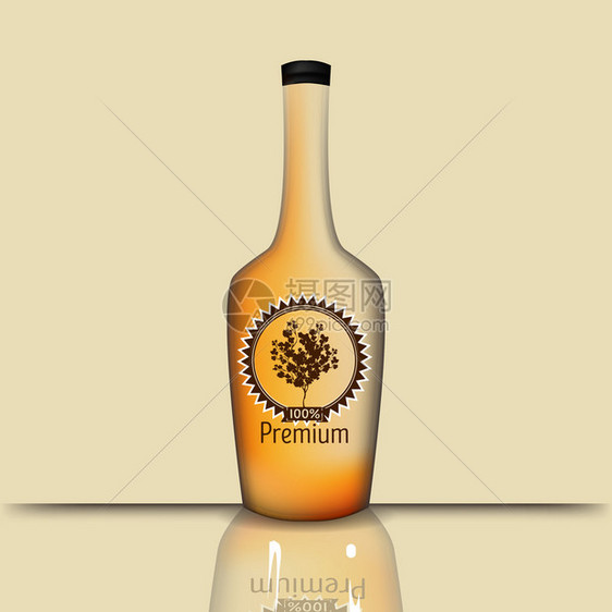 用于葡萄酒或威士忌商业展示的实事求是的玻璃图片