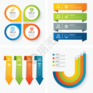 一套信息图表模板设计图片