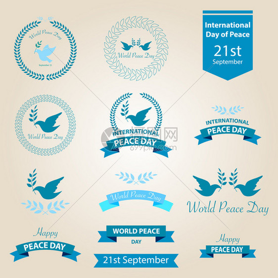 世界和平日徽章和标图片