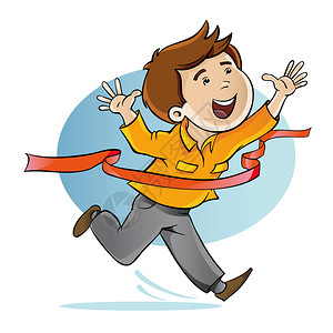 坚持"人们实现他们的目标人物形象首先插画