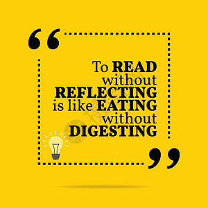 阅读而不反射就像吃不消化的东西背景图片