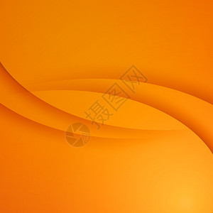 橙色矢量模板带有曲线条和阴影的抽象背景用于传单小册子小册图片