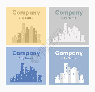 城市房地产网站房地产代理机构的标志设计图片