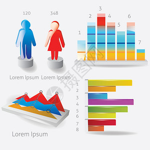 社会统计信息图样板条形图背景图片
