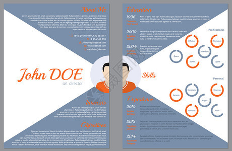 现代的履历简更新双侧复文cv图片