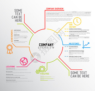 矢量公司Infographic概览设计模板背景图片