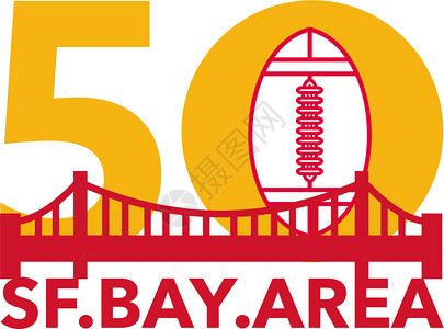 说明显示50号美国足球队和金门大桥圣弗朗西斯科湾地区是冠军橄榄球锦标赛图片