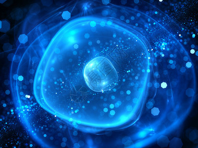 蓝色发光的多维宇宙计算机生图片
