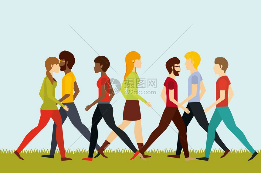 人员步行设计矢量图解e插画图片下载-正版图片402288703-摄图网