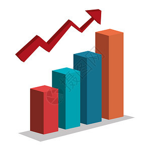 商业利润增长图示设计矢量说背景图片