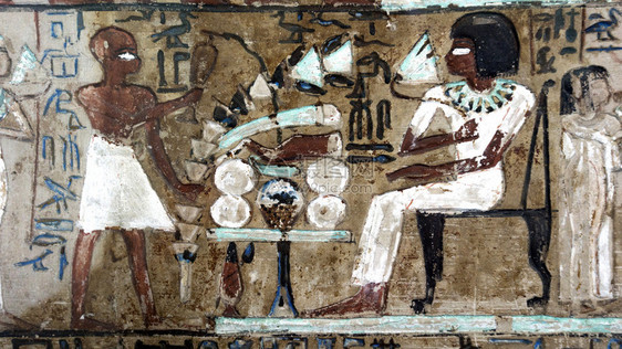墙上的历史埃及象形文字图片