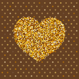 情人节的日奢侈背景有金光纹的心图片