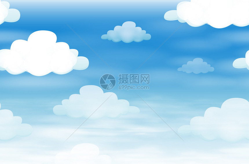 无缝背景天上有插画图片下载-正版图片402291743-摄图网