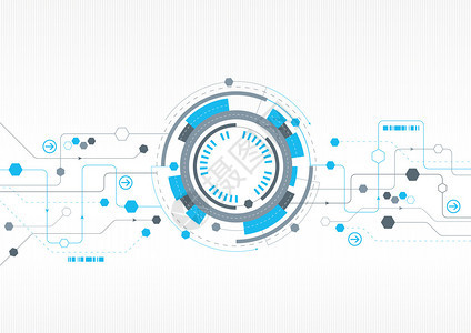六边形和网络主题的现代化技术设计和背景图片