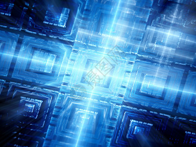 蓝光硬件分形计算机生成抽象背景的背景图片