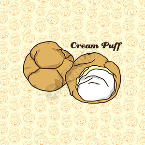 手绘泡芙图片