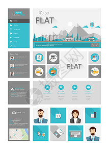 一个页面网站设计模板以图片