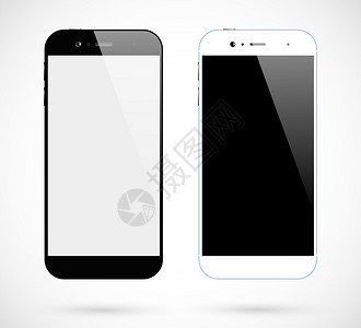 孤立的智能手机智能手机黑白正面图手机图片