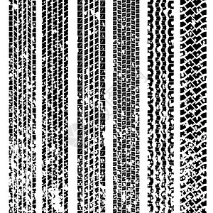 一套详细的轮胎印矢量图图片