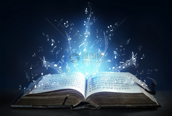 古代歌曲之书中的音乐笔记图片