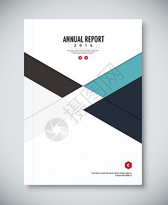 企业年度报告模板设计企业务文件设计矢量插图图片