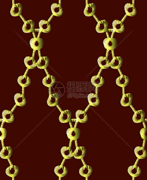 艺术装饰风格纹理金链无缝图案金项链重复矢量背景布设计可用于壁纸图案填充网页背图片