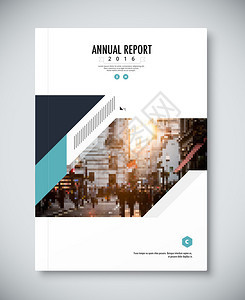企业年度报告模板设计企业务文件设计矢量插图背景图片