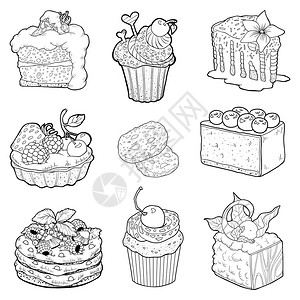 食物蛋糕和芝士蛋糕包括甜点糕的图片