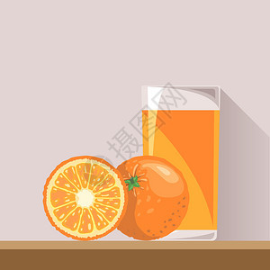 一整杯橙汁图片