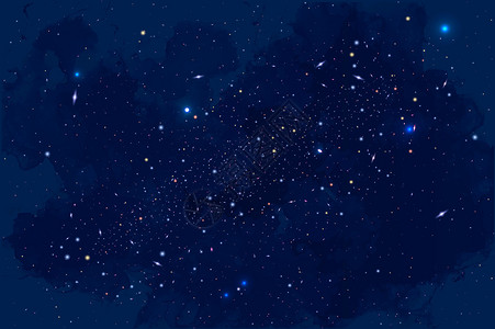 矢量宇宙学插图与宇宙银河太阳行星和恒星可用于邀请或小册子具有深度和空间背景的图片