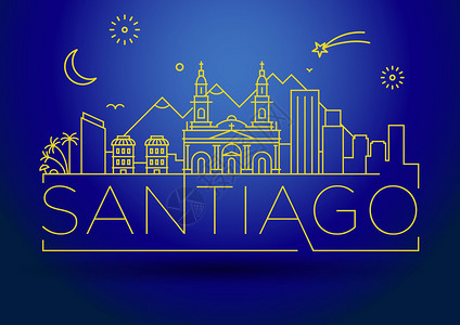 圣地亚哥市连线天图片