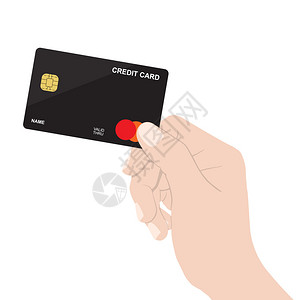 在白色背景矢量设计上被孤立的信用卡贴图片