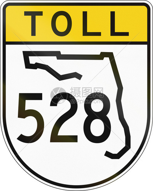 美国在佛罗里达筑路屏蔽标图片