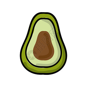 avocado新鲜孤立图标设计图片