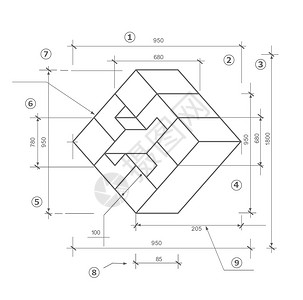 绘制技术图纸的草图图片