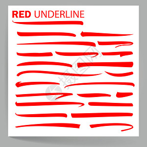 红色下划线手绘荧光笔设置红色下划线用于乔迁海报贺卡装饰品的墨水手工背景图片