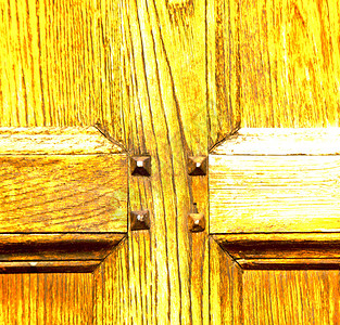 brebbia抽象的生锈黄铜棕色敲门图片