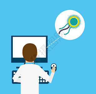 科学实验室工人科学实验室工作者概念矢图片