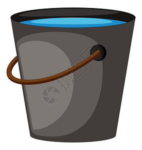 装满水的桶插图背景图片