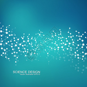 Dna和神经元的结构分子结构原子化学合物医学科学技术概念几何抽象背景为您图片