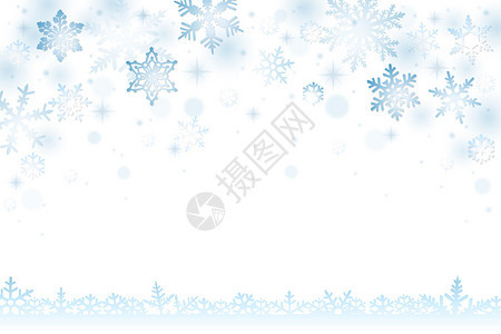 与飘落的雪花和雪的冬天背景背景图片