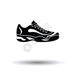 网球运动鞋图标的矢量插图设计图片