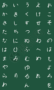 日本字母表一套希拉加纳符号图片