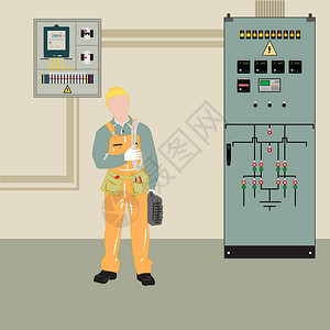 电机制造电气设备电板和变压器提供电力供背景图片