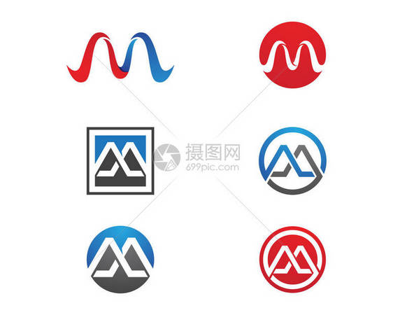 M字母Logo业务模版图片