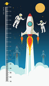 儿童身高计背景米空间主题10至180厘米的图片