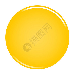 黄色光泽按钮空web互联网图标圈空形状矢量图是互联网设图片